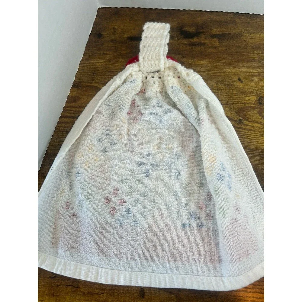 Set 2 Crochet Top Hanging Kitchen Towels Colorful Nordic Farmhouse Decor